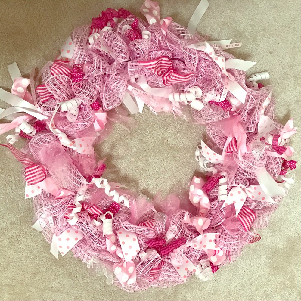 22in “It’s a Girl” ribbon wreath